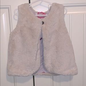 Mini Boden Faux Fur Vest Size 6-7